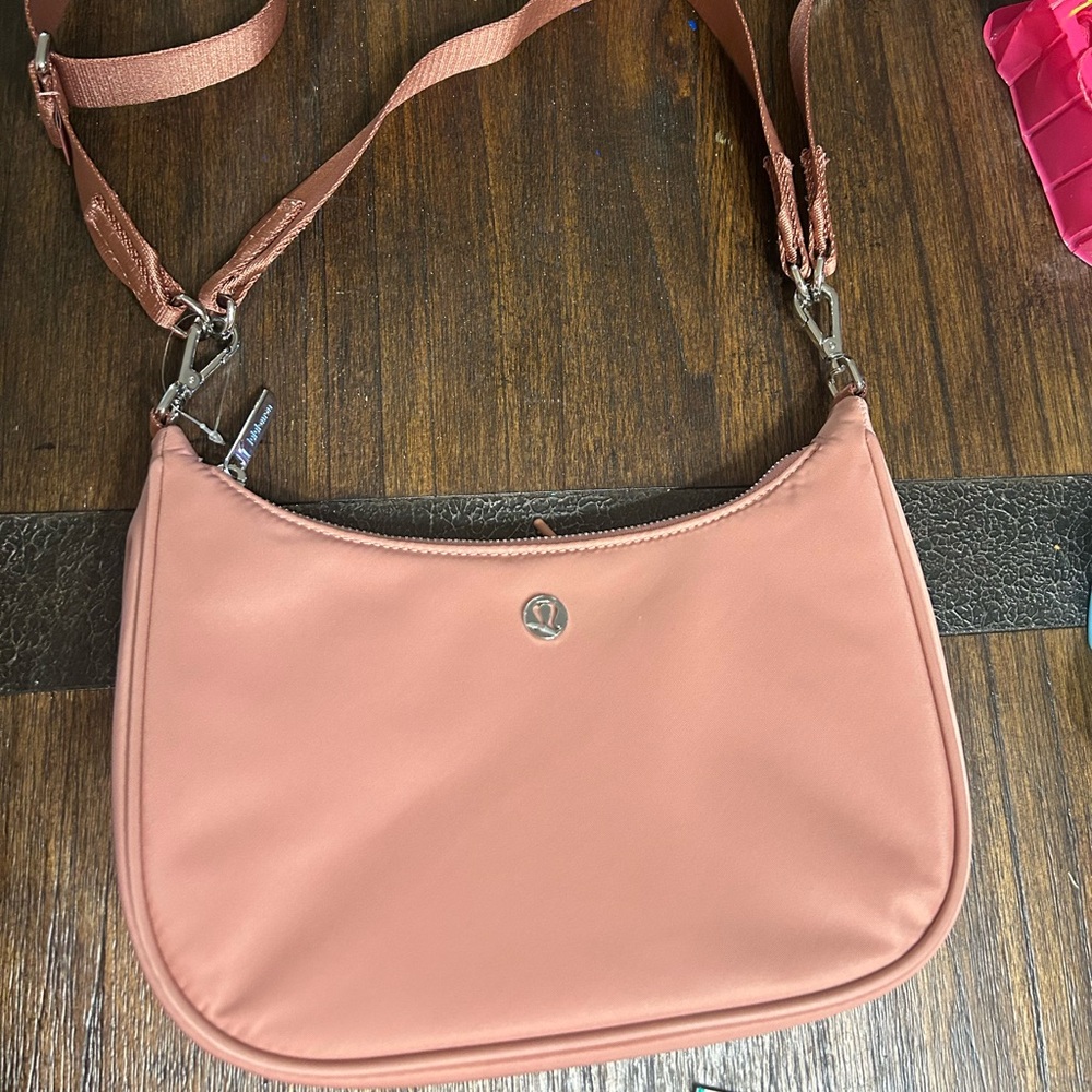 lululemon athletica Pink Shoulder Bag with Adjustable Strap
